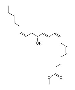 (R)-methyl (5Z,8Z,10Z,14Z)-12-hydroxyeicosa-5,8,10,14-tetraenoate Structure