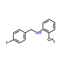 N-(4-氟苄基)-2-甲基苯胺结构式