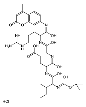 N-T-BOC-ILE-GLU-GLY-ARG 7-AMIDO-4-METHYL-COUMARIN HYDROCHLORIDE structure