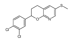 2-(3,4-dichlorophenyl)-6-methylsulfanyl-3,4-dihydro-2H-pyrano[2,3-b]pyridine structure