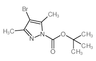 1-BOC-4-溴-3,5-二甲基吡唑结构式