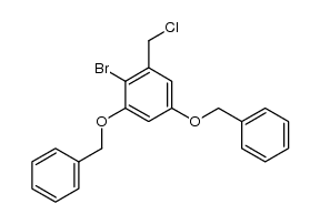3,5-dibenzyloxy-2-bromobenzyl chloride结构式