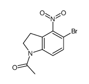 1-(5-溴-4-硝基吲哚啉)乙酮结构式