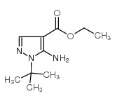 5-氨基-1-叔丁基吡唑-4-甲酸乙酯结构式