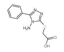 [(4-氨基-5-苯基-4H-1,2,4-噻唑-3-基)硫代]-乙酸结构式