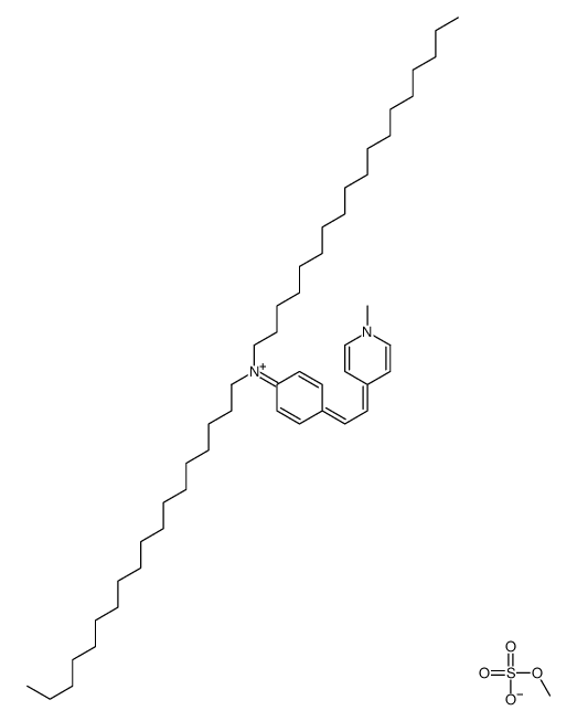 4-[2-(1-methylpyridin-1-ium-4-yl)ethenyl]-N,N-dioctadecylaniline,methyl sulfate结构式