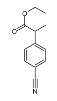ethyl 2-(4-cyanophenyl)propanoate结构式