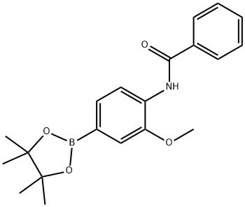 Pinacol 3-methoxy-4-(benzoylamino) phenylboronic acid Structure