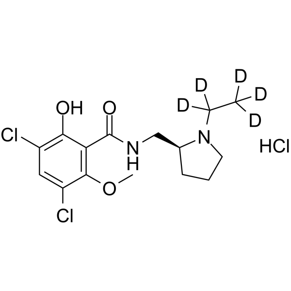 Raclopride-d5 hydrochloride结构式