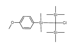 (chloro((4-methoxyphenyl)dimethylsilyl)methylene)bis(trimethylsilane)结构式