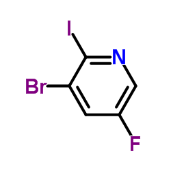 3-溴-5-氟-2-碘吡啶结构式
