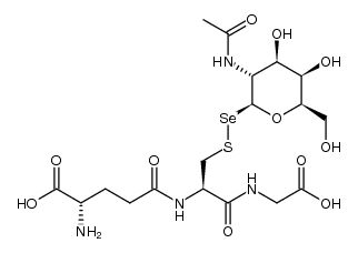 2-acetamido-2-deoxy-β-D-galactopyranosyl-1-SeS-L-glutathione Structure
