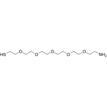 HS-PEG5-CH2CH2NH2结构式