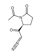 (S)-1-acetyl-5-(2'-diazoacetyl)-2-pyrrolidone结构式