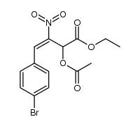 ethyl 2-acetoxy-4-(4-bromophenyl)-3-nitrobut-3-enoate结构式