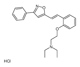 N,N-diethyl-2-[2-[(E)-2-(3-phenyl-1,2-oxazol-5-yl)ethenyl]phenoxy]ethanamine,hydrochloride Structure