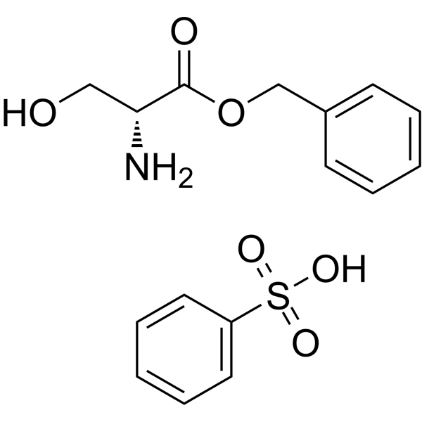 D-丝氨酸苄酯苯磺酸盐结构式