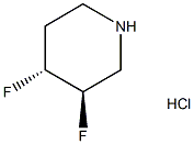 反式-3,4-二氟哌啶盐酸盐结构式