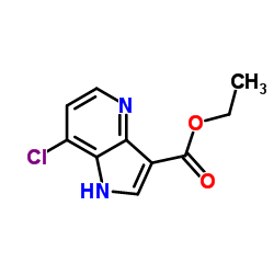 1h-吡咯并[3,2-b]吡啶-3-羧酸,7-氯-乙酯结构式