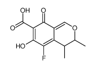 5-fluoro-6-hydroxy-3,4-dimethyl-8-oxo-3,4-dihydroisochromene-7-carboxylic acid结构式