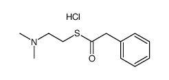 (2-phenylthioacetoxyethyl)dimethylammonium chloride Structure