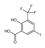 2-hydroxy-5-iodo-3-(trifluoromethyl)benzoic acid Structure