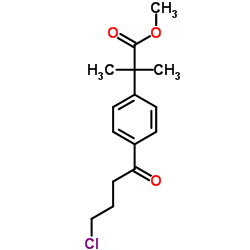 2-[4-(4-氯-1-丁酰基)苯基]-2-甲基丙酸甲酯结构式