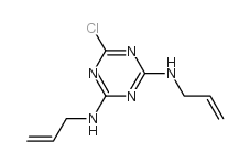 6-chloro-2-N,4-N-bis(prop-2-enyl)-1,3,5-triazine-2,4-diamine结构式