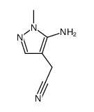 1-methyl-4-cyanomethyl-5-aminopyrazole Structure