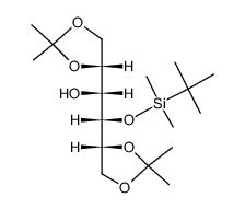 (1R,2S)-2-((tert-butyldimethylsilyl)oxy)-1,2-bis((R)-2,2-dimethyl-1,3-dioxolan-4-yl)ethan-1-ol结构式