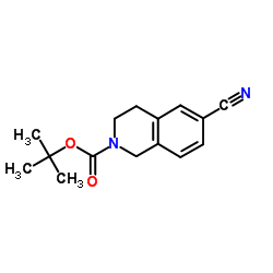 6-氰基-3,4-二氢-2(1H)-异喹啉羧酸-1,1-二甲基乙酯结构式
