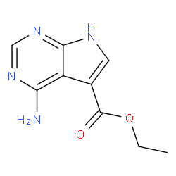 4-氨基-7H-吡咯并[2,3-d]嘧啶-5-甲酸乙酯结构式