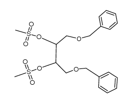 threo-1,4-dibenzyloxy-2,3-butanediol 2,3-bismethanesulfonate Structure