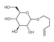pent-4-enyl α,β-D-glucopyranoside结构式