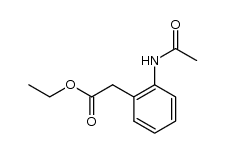 (2-acetylamino-phenyl)-acetic acid ethyl ester Structure