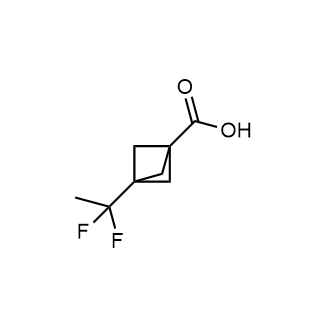 3-(1,1-二氟乙基)双环[1.1.1]戊烷-1-羧酸结构式