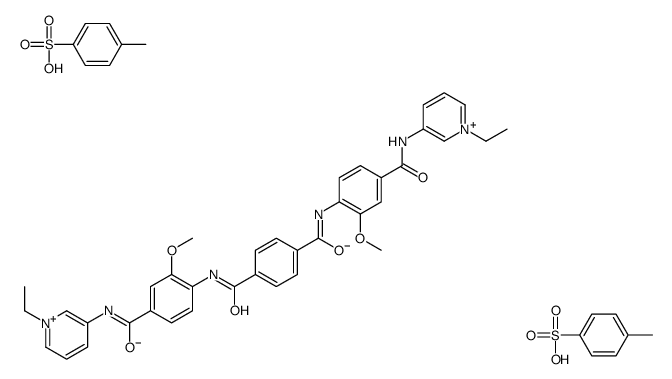 1-N,4-N-bis[4-[(1-ethylpyridin-1-ium-3-yl)carbamoyl]-2-methoxyphenyl]benzene-1,4-dicarboxamide,4-methylbenzenesulfonate Structure
