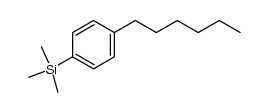 (4-hexylphenyl)trimethylsilane Structure