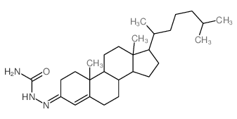 [[10,13-dimethyl-17-(6-methylheptan-2-yl)-1,2,6,7,8,9,11,12,14,15,16,17-dodecahydrocyclopenta[a]phenanthren-3-ylidene]amino]urea Structure