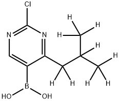 2-Chloro-4-(iso-butyl-d9)-pyrimidine-5-boronic acid Structure