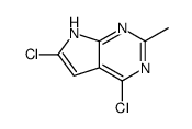 4,6-dichloro-2-methyl-7H-pyrrolo[2,3-d]pyrimidine Structure