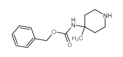 4-苄氧基羰氨基-4-甲基哌啶结构式