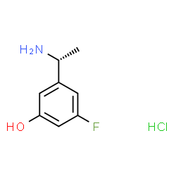 (R)-3-(1-氨基乙基)-5-氟苯酚盐酸盐结构式