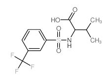 N-[3-(三氟甲基)苯磺酰基]缬氨酸结构式