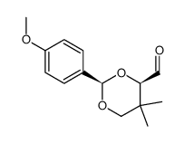 (2R,4R)-2-(4-methoxyphenyl)-5,5-dimethyl-1,3-dioxan-4-carbaldehyde结构式