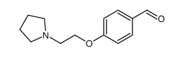 4-(2-pyrrolidin-1-ylethoxy)benzaldehyde结构式