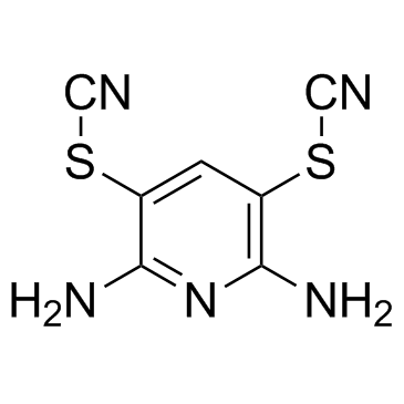 2,6-二氨基-3,5-二硫氰基吡啶结构式