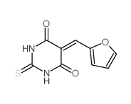 5-呋喃亚甲基-2-硫代巴比妥酸结构式