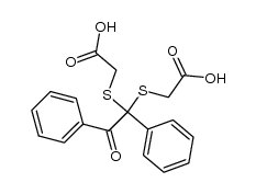 (α'-oxo-bibenzyl-α,α-diyldimercapto)-di-acetic acid Structure