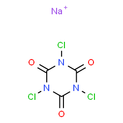 1,3,5-trichloro-1,3,5-triazine-2,4,6(1H,3H,5H)-trione, sodium salt Structure